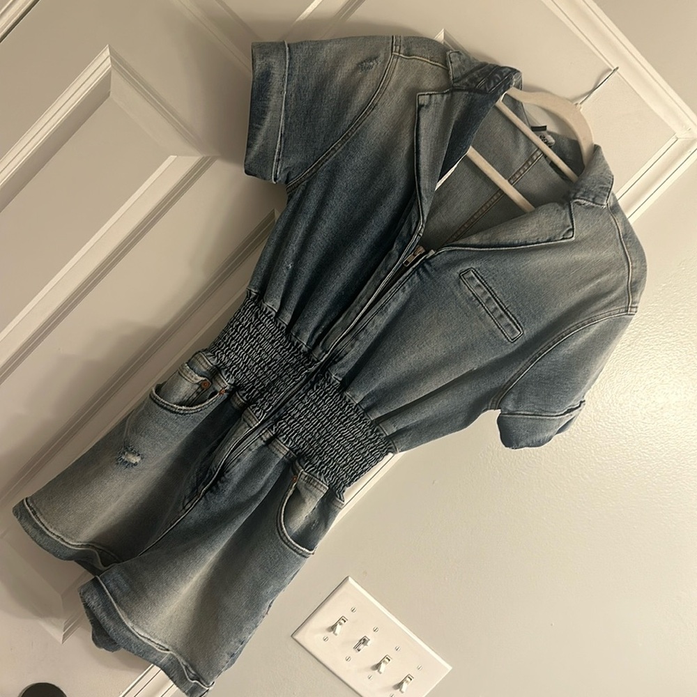 SEROYA Denim Romper